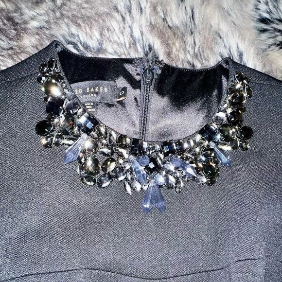 Ted Baker Evelin Embellished Neck Romper, Size 0-2 - Picture 8 of 11